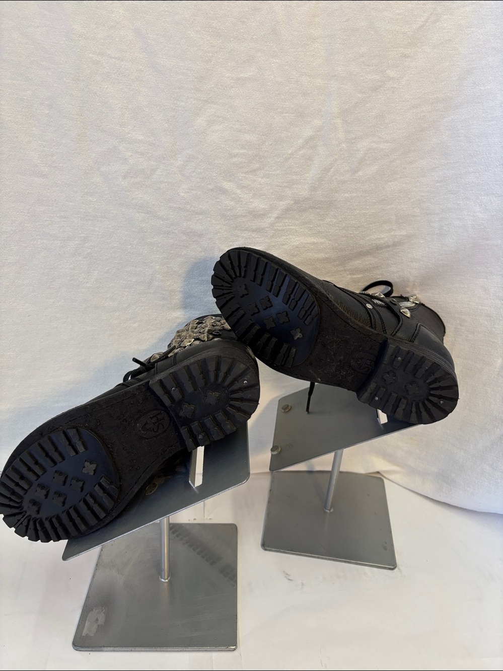 NWOB Ash Ryanna Embellished Leather Combat Boots - Picture 9 of 15